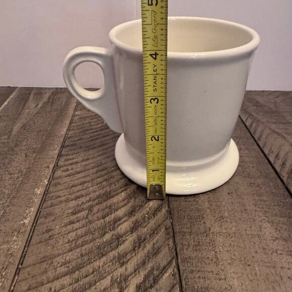 ANTHROPOLOGIE Coffee Mug Monogram Letter Initial "K" Retro Shaving Style - Picture 4 of 5